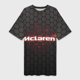 Платье-футболка 3D с принтом McLaren carbon theme в Белгороде,  |  | f1 | formula 1 | mclaren | авто | гонки | макларен | формула 1