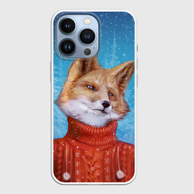 Чехол для iPhone 13 Pro с принтом НОВОГОДНИЙ ЛИС | CHRISTMAS FOX в Белгороде,  |  | Тематика изображения на принте: 2022 | christmas | fox | merry | new | snow | winter | year | год | зима | лис | лиса | лисица | новый | рождество | рыжая | рыжий | снег