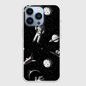 Чехол для iPhone 13 Pro с принтом Космический вояж в Белгороде,  |  | астронавт | космический полет | космос | луна | ракета