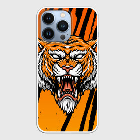 Чехол для iPhone 13 Pro с принтом Разгневанный тигр (голова) в Белгороде,  |  | tiger | восточный тигр | год тигра | голова тигра | кошка | тигр | тигренок | хищник