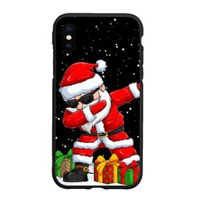 Чехол для iPhone XS Max матовый с принтом SANTA, DAB в Белгороде, Силикон | Область печати: задняя сторона чехла, без боковых панелей | 2021 | 2022 | bad | christmas | dab | happy | merry | merry christmas | new year | santa | snow | sweater | ugly christmas | winter | деб | дэб | зима | новогодний | новогодняя | новый год | рождественский | рождественский свитер | рождеств