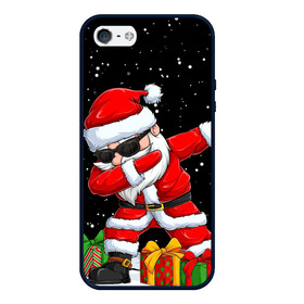 Чехол для iPhone 5/5S матовый с принтом SANTA, DAB в Белгороде, Силикон | Область печати: задняя сторона чехла, без боковых панелей | 2021 | 2022 | bad | christmas | dab | happy | merry | merry christmas | new year | santa | snow | sweater | ugly christmas | winter | деб | дэб | зима | новогодний | новогодняя | новый год | рождественский | рождественский свитер | рождеств