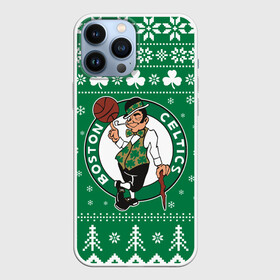 Чехол для iPhone 13 Pro Max с принтом Бостон Селтикс, Boston Celtics новогодний в Белгороде,  |  | 2021 | 2022 | boston | boston celtics | celtics | christmas | merry | merry christmas | nba | new year | snow | ugly christmas | winter | баскетбол | бостон | бостон селтикс | зима | нба | новогодний | новогодняя | новый год | рождественски