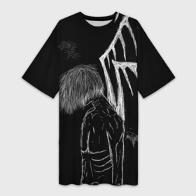 Платье-футболка 3D с принтом Dead Ghoul в Белгороде,  |  | 10007 | anime | dead ghoul | dead inside | depression | dota | drain | zxc | zxcursed | альт | аниме | дед инсайд | дэд инсайд | курсед | токийский гуль