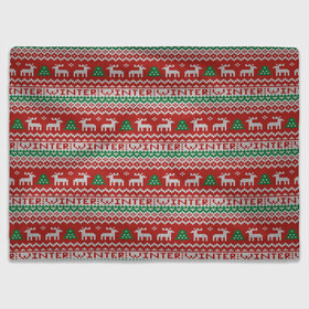 Плед 3D с принтом Deer Christmas Pattern в Белгороде, 100% полиэстер | закругленные углы, все края обработаны. Ткань не мнется и не растягивается | Тематика изображения на принте: background | christmas | christmas pattern | deer | herringbone | holiday | knitted pattern | new year | pattern | texture | tree | вязаный узор | елка | елочка | новогодний узор | новый год | олени | паттерн | праздник | рождество | текстура | узор | фон