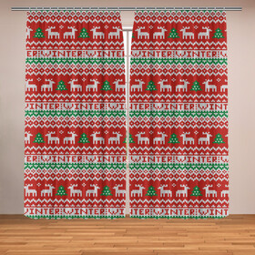 Фотошторы с принтом Deer Christmas Pattern в Белгороде, Блэкаут (светозащита 90%) / Габардин (светозащита 40% | 2 полотна шириной по 145 см; Высота 200-300 см; Крепление: шторная лента (на крючки); | background | christmas | christmas pattern | deer | herringbone | holiday | knitted pattern | new year | pattern | texture | tree | вязаный узор | елка | елочка | новогодний узор | новый год | олени | паттерн | праздник | рождество | текстура | узор | фон