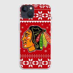 Чехол для iPhone 13 с принтом Чикаго Блэкхокс | Chicago Blackhawks | Новогодний в Белгороде,  |  | 2021 | 2022 | blackhawks | chicago | chicago blackhawks | christmas | hockey | merry christmas | new year | nhl | snow | usa | winter | блэкхокс | зима | новогодний | новогодняя | новый год | нхл | ро | рождество | снег | спорт | сша | хокк