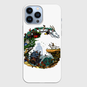 Чехол для iPhone 13 Pro Max с принтом Миры Хаяо Миядзаки унесенные призраками и другие в Белгороде,  |  | аниме | ветер крепчает | поньо | порко россо | призрак | тоторо | унесенные призраками | хаяо миядзаки | ходячий замок
