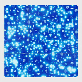 Магнитный плакат 3Х3 с принтом Сверкающие снежинки в Белгороде, Полимерный материал с магнитным слоем | 9 деталей размером 9*9 см | Тематика изображения на принте: blue | christmas | cold | ice | new year | snow | snowflakes | stars | winter | блеск | звезды | зима | зимний орнамент | иней | космические снежинки | кристаллы | лед | мороз | новогодний узор | новый год | подарок | рождество