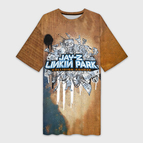Платье-футболка 3D с принтом Collision Course  Jay Z и Linkin Park в Белгороде,  |  | chester bennington | jay z | jayz | linkin park | linking | lp | rock | альтернативный | джей з | джей зи | жей з | жей зи | ленкин | линкин парк | линкинпарк | лп | майк | метал | музыкант | ню | нюметал | певец | рок группа | рэп