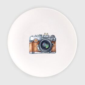 Тарелка с принтом Ретро фотокамера в Белгороде, фарфор | диаметр - 210 мм
диаметр для нанесения принта - 120 мм | Тематика изображения на принте: камера | ретро | фото | фотоаппарат | фотограф