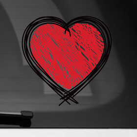 Наклейка на автомобиль с принтом Doodle Heart в Белгороде, ПВХ |  | граффити | карандаш | любовь | набросок | рисунок | сердце | эских