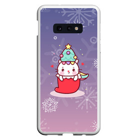 Чехол для Samsung S10E с принтом Happy New Year 2022. Сat 1 в Белгороде, Силикон | Область печати: задняя сторона чехла, без боковых панелей | Тематика изображения на принте: 2022 | 22 | cat | happy new year | holiday | new year | гирлянда | кот | котенок | новый год | праздник | рождество