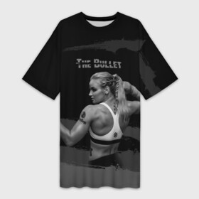 Платье-футболка 3D с принтом Валентина The Bullet в Белгороде,  |  | bullet | девушка | надпись | прозвище | руки | спина | шевченко