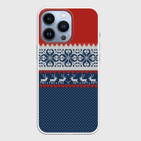 Чехол для iPhone 13 Pro с принтом НОВОГОДНИЙ УЗОР С ОЛЕНЯМИ в Белгороде,  |  | background | christmas | deer | holiday | knitted pattern | new year | pattern | snowflakes | texture | вязаный узор | новый год | олени | паттерн | праздник | рождество | снежинки | текстура | узор | фон