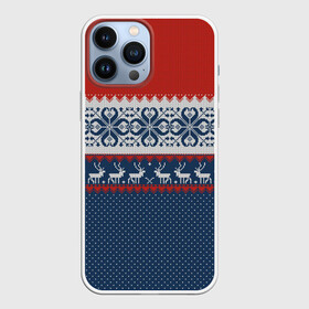 Чехол для iPhone 13 Pro Max с принтом НОВОГОДНИЙ УЗОР С ОЛЕНЯМИ в Белгороде,  |  | background | christmas | deer | holiday | knitted pattern | new year | pattern | snowflakes | texture | вязаный узор | новый год | олени | паттерн | праздник | рождество | снежинки | текстура | узор | фон