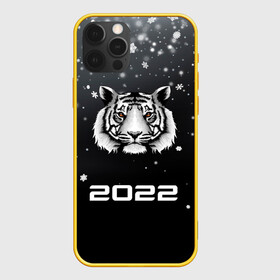 Чехол для iPhone 12 Pro с принтом Новогодний тигр символ 2022. в Белгороде, силикон | область печати: задняя сторона чехла, без боковых панелей | 2022 | merry christmas | год тигра | зима близко | нг | новогодний | новогодний тигр | новогодняя символика | новый год | новый год 2022 | рождество | символ 2022 года | снег | снежинки | тигр