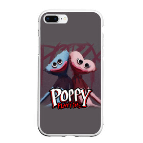 Чехол для iPhone 7Plus/8 Plus матовый с принтом ХАГГИ ВАГГИ ПАРОЧКА - POPPY PLAYTIME в Белгороде, Силикон | Область печати: задняя сторона чехла, без боковых панелей | poppy playtime | игра | монстр | плэйтайм | попи плей тайм | попи плэй тайм | попиплейтам | попиплэйтайм | поппи плейтайм | поппиплэйтайм | хагги вагги | хаги ваги | хоррор