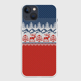 Чехол для iPhone 13 с принтом ВЯЗАНЫЙ УЗОР С ОЛЕНЯМИ в Белгороде,  |  | background | christmas | deer | herringbone | holiday | knitted pattern | new year | pattern | snow | snowflakes | texture | tree | вязаный узор | елка | елочка | новый год | олени | паттерн | праздник | рождество | снег | снежинки | текстура | узор | фон