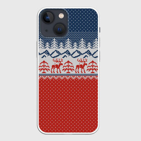 Чехол для iPhone 13 mini с принтом ВЯЗАНЫЙ УЗОР С ОЛЕНЯМИ в Белгороде,  |  | background | christmas | deer | herringbone | holiday | knitted pattern | new year | pattern | snow | snowflakes | texture | tree | вязаный узор | елка | елочка | новый год | олени | паттерн | праздник | рождество | снег | снежинки | текстура | узор | фон