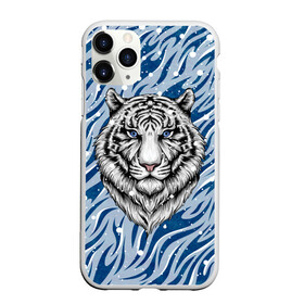 Чехол для iPhone 11 Pro матовый с принтом New Years Tiger Новогодний Тигр в Белгороде, Силикон |  | cat | tiger | год тигра | дед мороз | зверь | кошка | новый год | рождество | санта | символ года | снег | снежинка | тигр | хищник