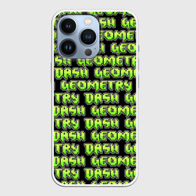 Чехол для iPhone 13 Pro с принтом GEOMETRY DASH PATTERN LOGO в Белгороде,  |  | Тематика изображения на принте: 2d | arcade | demon | game | geometry dash | levels | meltdown | robtop | smile | аркада | геометрический тире | демон | раннер | смайлы | уровни | эмоции