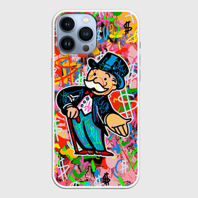 Чехол для iPhone 13 Pro Max с принтом Alec Monopoly Капиталист Граффити в Белгороде,  |  | Тематика изображения на принте: alec monopoly | art | capitalist | graffiti | money | retro | street style | urban style | алек монополи | арт | граффити | деньги | доллар | искусство | капиталист | кляксы | миллионер | монополия | ретро | рисунки | современное искусст