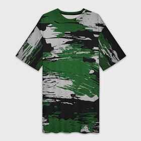 Платье-футболка 3D с принтом Green Paint Splash в Белгороде,  |  | 23 февраля | абстракция | акварель | армия | военные | зеленая | зеленые | зеленый | камуфляж | краски | милитари | на каждый день | хаки