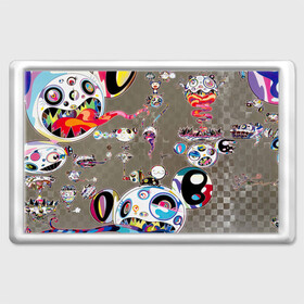 Магнит 45*70 с принтом Takashi Murakami арт с языками в Белгороде, Пластик | Размер: 78*52 мм; Размер печати: 70*45 | takashi murakami | арт | арт с языками | граффити | мураками | такаси | такаси мураками | токио | уличное граффити | языки | япония