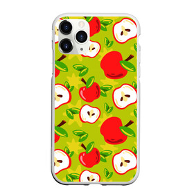 Чехол для iPhone 11 Pro матовый с принтом Яблочки паттерн в Белгороде, Силикон |  | apple | яблоки | яблоко | яблоня | яблочки