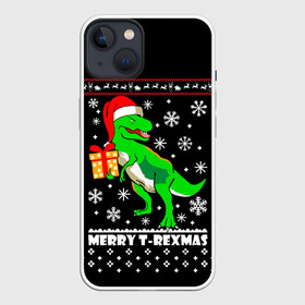 Чехол для iPhone 13 с принтом Санта Юрского Периода в Белгороде,  |  | christmas | dinosaur | merry t rexmas | new year | t rex | trex | динозавр | динозавр в шапочке | динозавр ти рекс | санта юрского периода | т рекс | тирекс | хищник