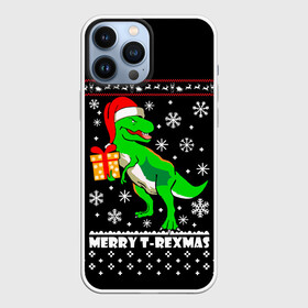 Чехол для iPhone 13 Pro Max с принтом Санта Юрского Периода в Белгороде,  |  | christmas | dinosaur | merry t rexmas | new year | t rex | trex | динозавр | динозавр в шапочке | динозавр ти рекс | санта юрского периода | т рекс | тирекс | хищник
