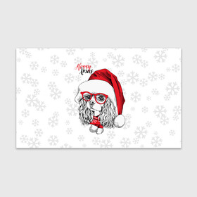 Бумага для упаковки 3D с принтом Happy Christmas кокер спаниель в Белгороде, пластик и полированная сталь | круглая форма, металлическое крепление в виде кольца | Тематика изображения на принте: american | cap | christmas | cocker spaniel | happy christmas | knitted scarf | new year | purebred dog | red | santa claus | snowflakes | американский | вязаный шарф | кокер спаниель | колпак | красные | новый год | очки | породистая собака | р