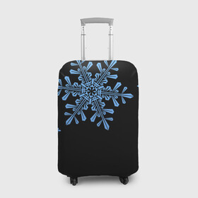 Чехол для чемодана 3D с принтом Минималистичные Снежинки в Белгороде, 86% полиэфир, 14% спандекс | двустороннее нанесение принта, прорези для ручек и колес | зима | минимализм | новый год | снег | снегопад | снежинки