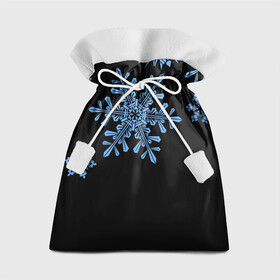 Подарочный 3D мешок с принтом Минималистичные Снежинки в Белгороде, 100% полиэстер | Размер: 29*39 см | зима | минимализм | новый год | снег | снегопад | снежинки