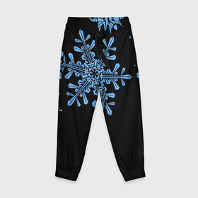 Детские брюки 3D с принтом Минималистичные Снежинки в Белгороде, 100% полиэстер | манжеты по низу, эластичный пояс регулируется шнурком, по бокам два кармана без застежек, внутренняя часть кармана из мелкой сетки | зима | минимализм | новый год | снег | снегопад | снежинки