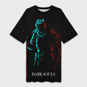 Платье-футболка 3D с принтом Dark Souls NEON Силуэт в Белгороде,  |  | dark soul | demons souls | elden ring | elder | iii | praise of the sun | ring | soul like | дак | дарк соул | дарк соулс | душа | неон | нион | соулс | темные души