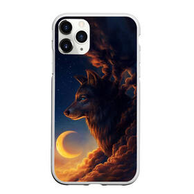 Чехол для iPhone 11 Pro матовый с принтом Ночной Волк Night Wolf в Белгороде, Силикон |  | Тематика изображения на принте: animal | moon | night | sky | stars | wolf | благородный | волк | животные | звезды | зверь | луна | небо | ночной | ночь | облака | тьма | хищник