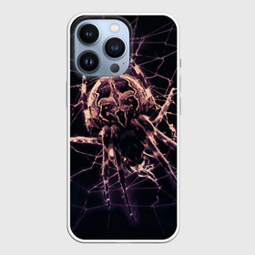 Чехол для iPhone 13 Pro с принтом Паук (neon) в Белгороде,  |  | black | insect | neon | spider | tarantula | web | насекомое | неоновый | паук | паутина | тарантул | черный