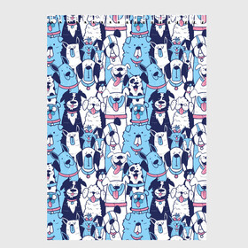 Скетчбук с принтом Забавные Пёсели паттерн Funny Dogs pattern в Белгороде, 100% бумага
 | 48 листов, плотность листов — 100 г/м2, плотность картонной обложки — 250 г/м2. Листы скреплены сверху удобной пружинной спиралью | dog | бульдог | далматинец | йорк | мопс | песик | порода | смешной | собака