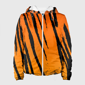 Женская куртка 3D с принтом Шкура тигра (диагональ) в Белгороде, ткань верха — 100% полиэстер, подклад — флис | прямой крой, подол и капюшон оформлены резинкой с фиксаторами, два кармана без застежек по бокам, один большой потайной карман на груди. Карман на груди застегивается на липучку | tiger | восточный тигр | год тигра | кошка | тигр | тигренок | хищник | шерсть тигра