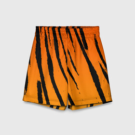 Детские спортивные шорты 3D с принтом Шкура тигра (диагональ) в Белгороде,  100% полиэстер
 | пояс оформлен широкой мягкой резинкой, ткань тянется
 | tiger | восточный тигр | год тигра | кошка | тигр | тигренок | хищник | шерсть тигра