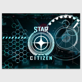 Поздравительная открытка с принтом Star Citizen (Стар Ситизен) в Белгороде, 100% бумага | плотность бумаги 280 г/м2, матовая, на обратной стороне линовка и место для марки
 | squadron 42 | star citizen | галактика | игры | космического симулятора | космос