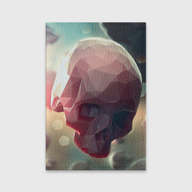 Обложка для паспорта матовая кожа с принтом Геометрические Черепа в Белгороде, натуральная матовая кожа | размер 19,3 х 13,7 см; прозрачные пластиковые крепления | геометрический череп | геометрия | рисунок | череп | черепа