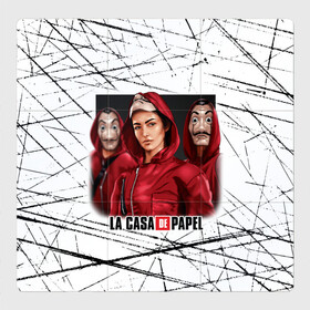 Магнитный плакат 3Х3 с принтом СЕРИАЛ БУМАЖНЫЙ ДОМ | LA CASA DE PAPEL BELLA CIAO в Белгороде, Полимерный материал с магнитным слоем | 9 деталей размером 9*9 см | Тематика изображения на принте: bella ciao | la casa de papel | бумажный дом | ла каса де | ла каса де папель | ла каса де пепел | лакаса | сериал | фильм