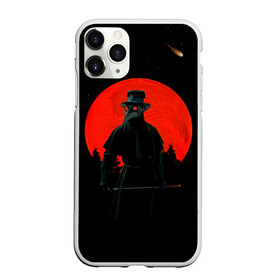 Чехол для iPhone 11 Pro Max матовый с принтом plague doctor ЧУМНОЙ ДОКТОР в Белгороде, Силикон |  | art | artwork | dark | illustration | moon | plague doctor | red moon | арт | луна | мрак | ночь | чума | чумной доктор