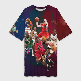 Платье-футболка 3D с принтом НБА Легенды в Белгороде,  |  | арт | коби брайант | леброн джеймс | лэйкерс | майкл джордан | нба