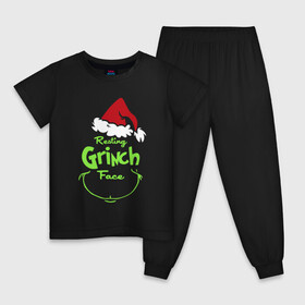 Детская пижама хлопок с принтом Resting Grinch Face. в Белгороде, 100% хлопок |  брюки и футболка прямого кроя, без карманов, на брюках мягкая резинка на поясе и по низу штанин
 | 2022 | grinch | happy new year | merry christmas | год тигра | гринч | зима близко | нг | новогодний | новый год | новый год 2022 | рождество | снег | снежинки