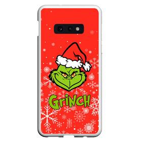 Чехол для Samsung S10E с принтом Grinch Red. в Белгороде, Силикон | Область печати: задняя сторона чехла, без боковых панелей | 2022 | grinch | happy new year | merry christmas | год тигра | гринч | зима близко | нг | новогодний | новый год | новый год 2022 | рождество | снег | снежинки