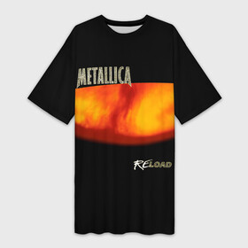 Платье-футболка 3D с принтом Metallica ReLoad в Белгороде,  |  | hard | heavy | james hetfield | kirk hammett | lars ulrich | metallica | music | robert trujillo | rock band | thrash | thrashmetal | альбом | джеймс хэтфилд | кирк хэмметт | ларс ульрих | метал | металика | металлика | музыка | роберт трухильо | рок груп